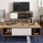 Hanah Home Mistico - Mesa de centro Nogal y Blanco